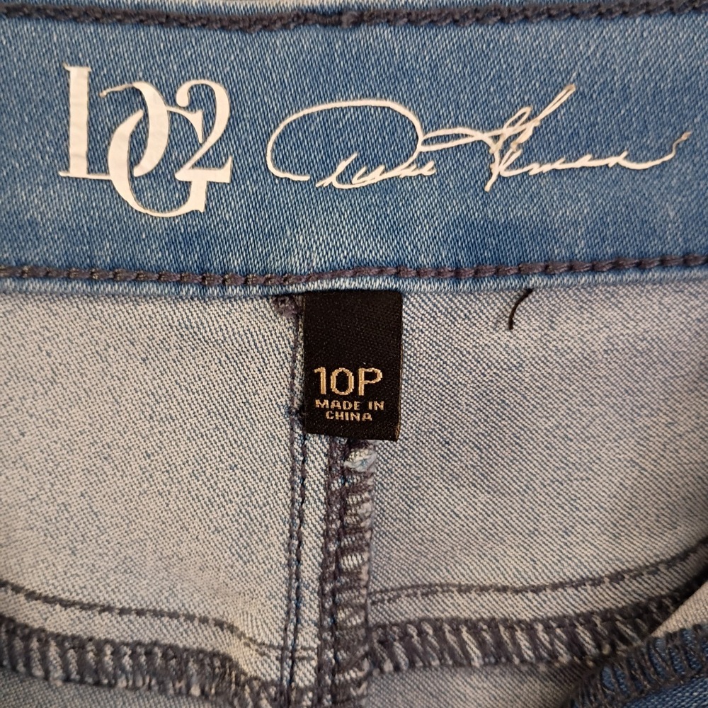 DG2 Diane Gilman Stretchy Jeans Size 10P Two Tone Color High Rise EUC‎ - Picture 9 of 11